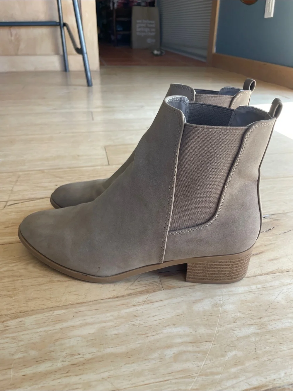 Women's Taupe Suede Ankle Boots - Classic Everyday Style